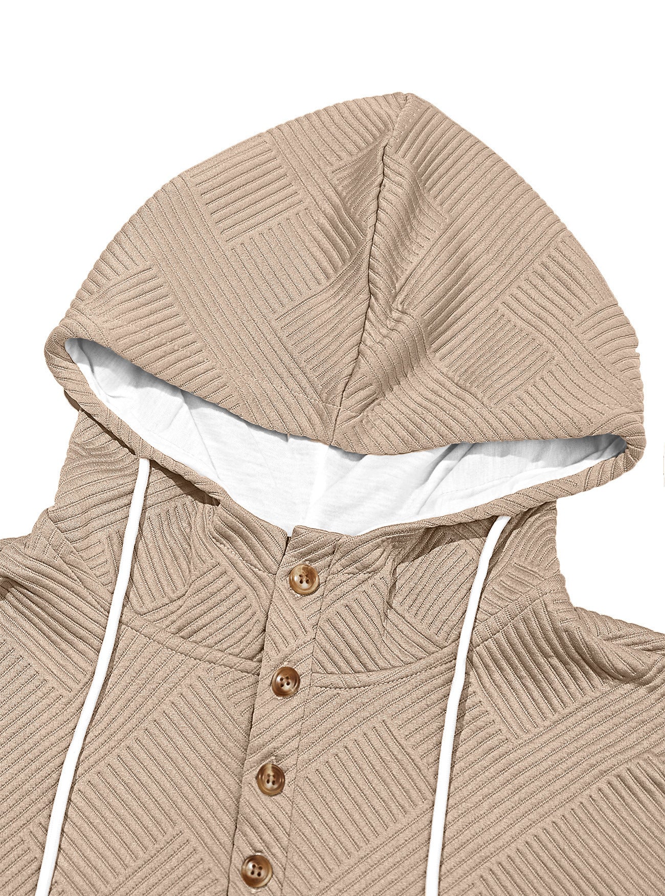 🔥Hot Sale🔥Men's loose hooded jacquard sweatshirt long sleeve sports top