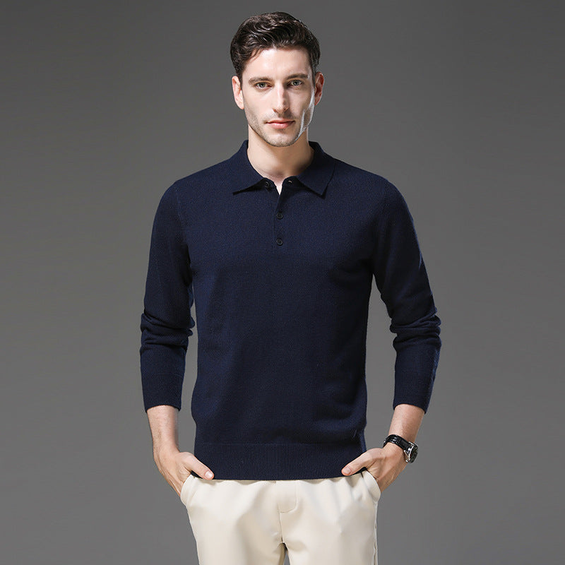 Glorivia™ | Cashmere Polo Business Sweater
