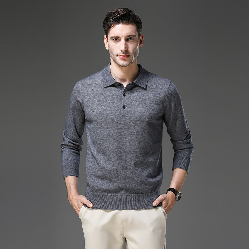 Glorivia™ | Cashmere Polo Business Sweater