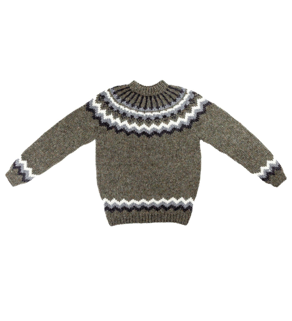Valur  - Frost Grass Green Icelandic Wool Sweater