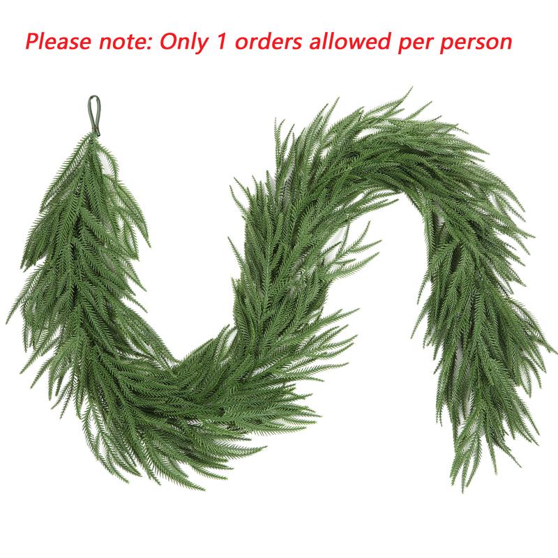 6/9/12 ft Artificial Christmas Garland, Real Touch Norfolk Pine Garland