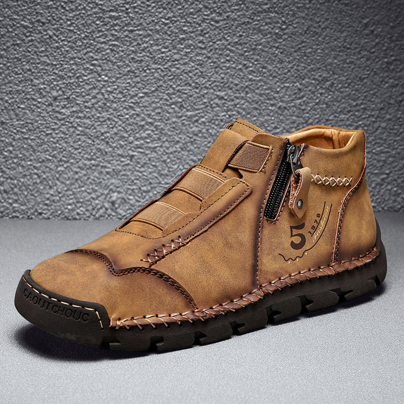 ReliefFootTM Men's Vintage Casual Soft And Breathable Cowhide Leather Boots