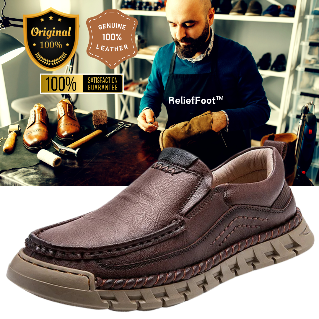 ⏰Promotion 70% OFF - 2025 Spring Men's Orthopedic Comfortable Genuine Leather Slip On Walking Shoes New