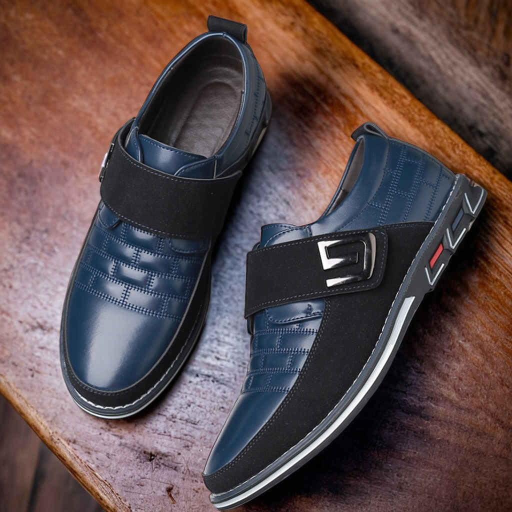 David's Velcro OxfordTM | Premium Leather Slip-On Shoes