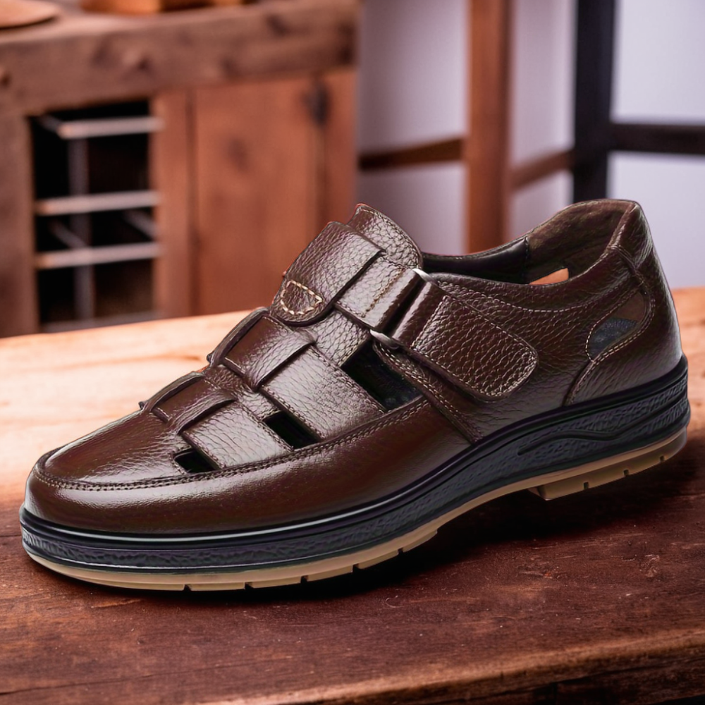 Marlin Leather Slip-On Sandals