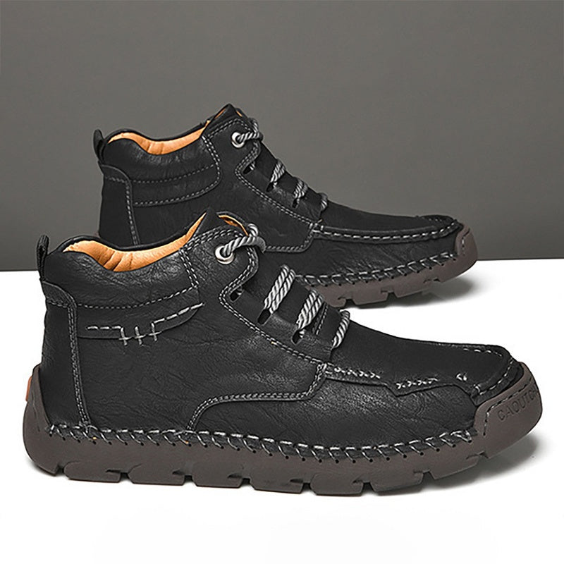 (🔥CLEARANCE SALE - 70% OFF)Men's Hand-Sewn Wear-Resistant Waterproof Cowhide Shoes