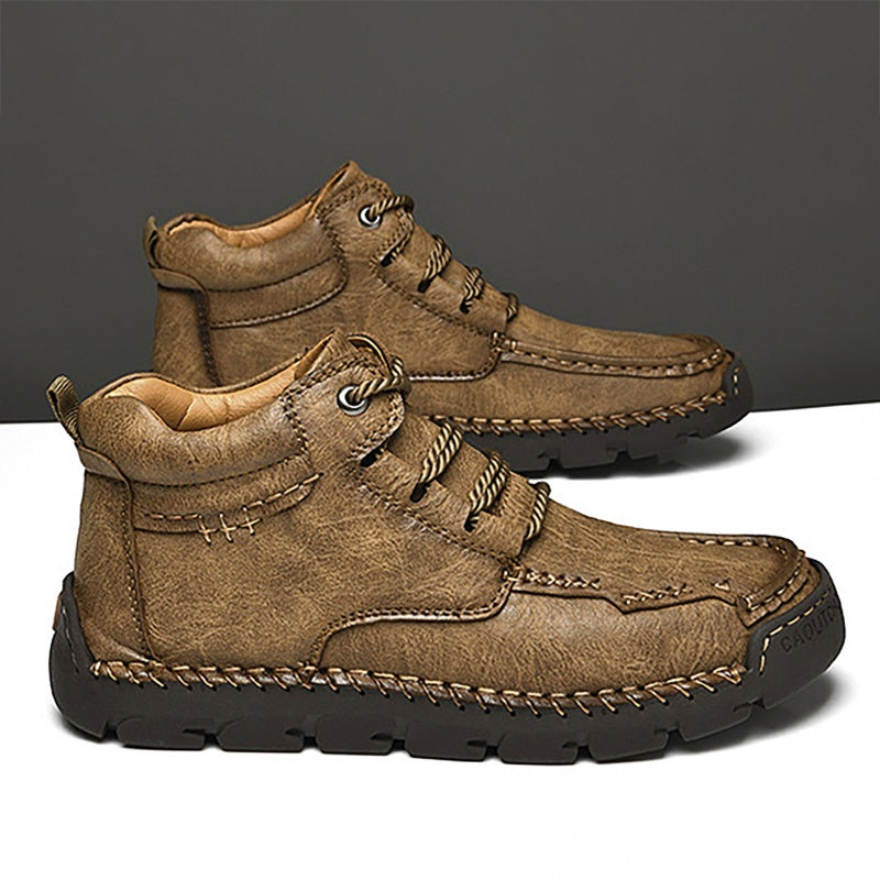 (🔥CLEARANCE SALE - 70% OFF)Men's Hand-Sewn Wear-Resistant Waterproof Cowhide Shoes