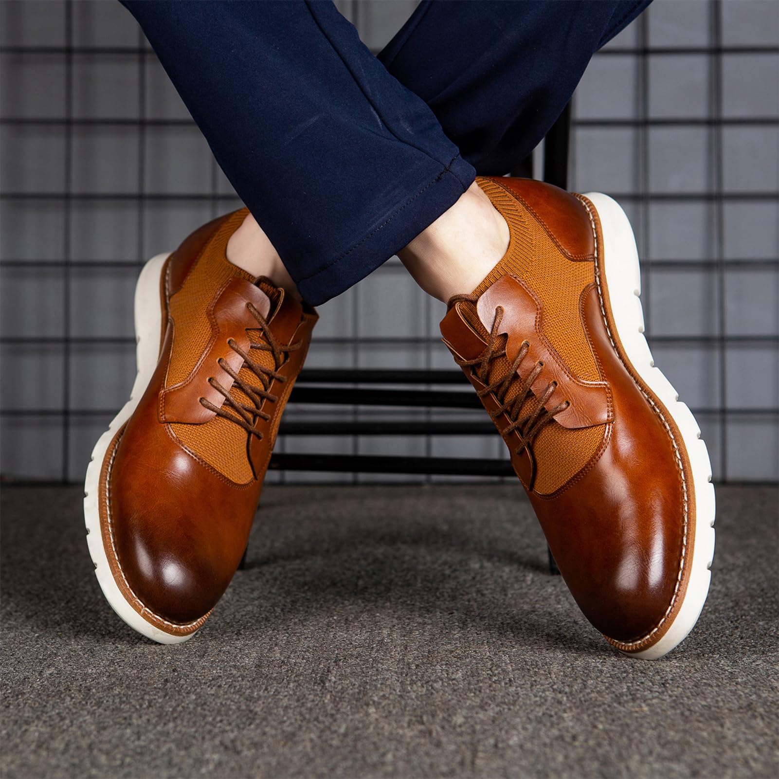 ReliefFootTM⏰Promotion - 70% OFF🔥 Men's Loafers Genuine Leather Shoes Casual Oxford Lace Up Dress Shoes