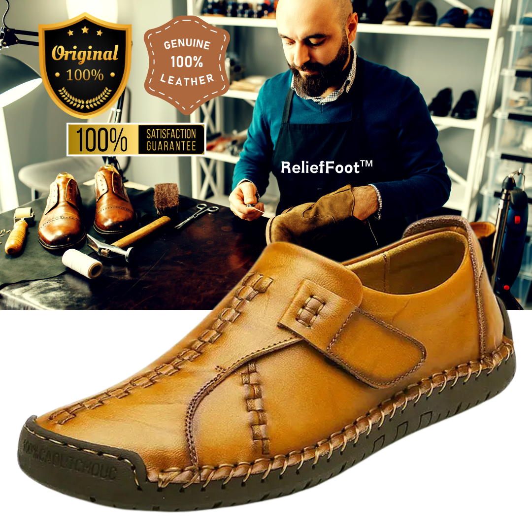 Men's Comfy Lightweight Hand Stitching Leather Shoes