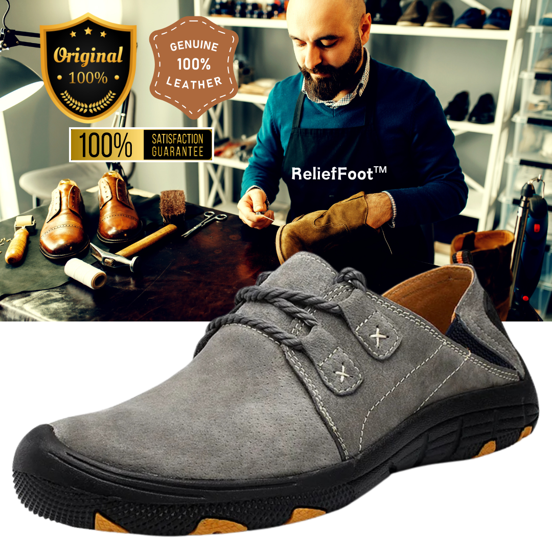 ⏰Promotion 70% OFF - 2025 Spring Men's Orthopedic Comfortable Casual Genuine Leather Slip On Hiking Shoes