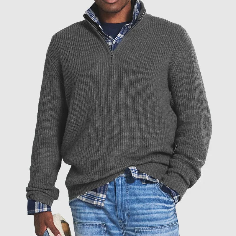 Men's Business Casual Zipper Sweatshirt