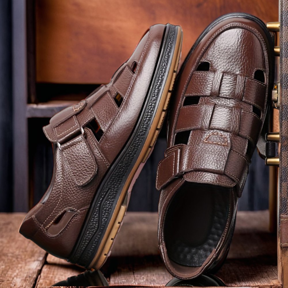 Marlin Leather Slip-On Sandals