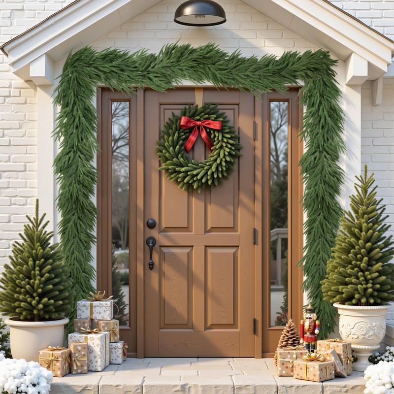 6/9/12 ft Artificial Christmas Garland, Real Touch Norfolk Pine Garland