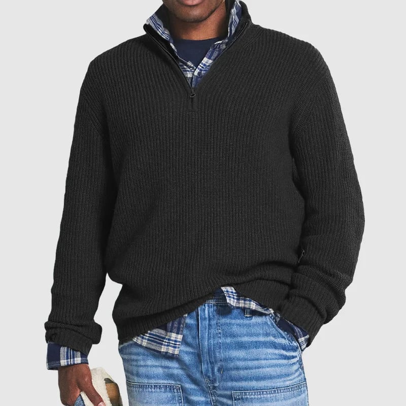 Men's Business Casual Zipper Sweatshirt