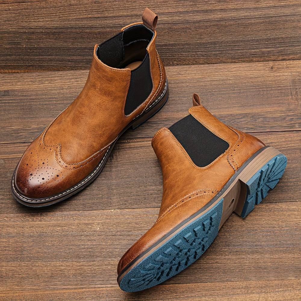 Heritage Style | Cambridge Wingtip Brogue Chelsea Boots