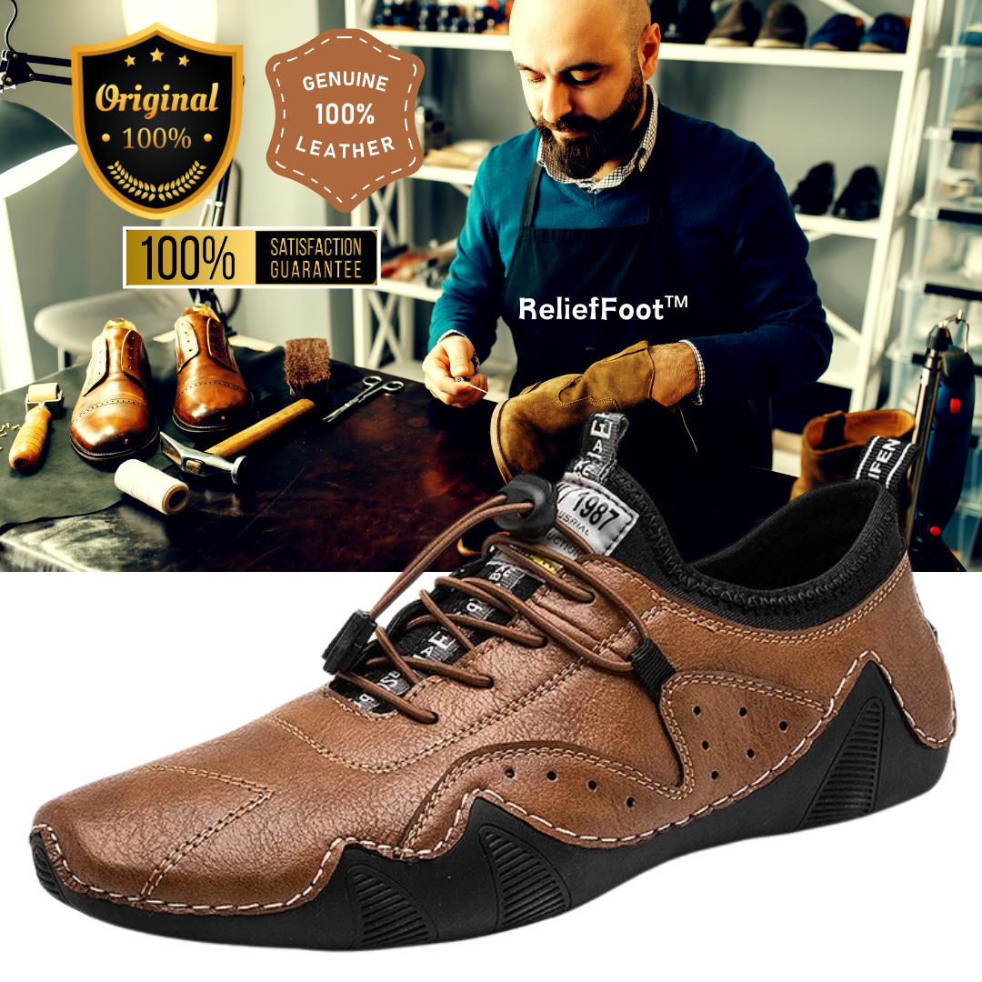 ReliefFootTM ⏰Promotion - 70% OFF🔥 Men's Handmade Orthopedic Breathable Lace-up Leather Shoes