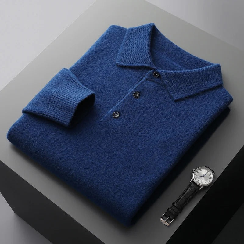 Glorivia™ | Cashmere Polo Business Sweater