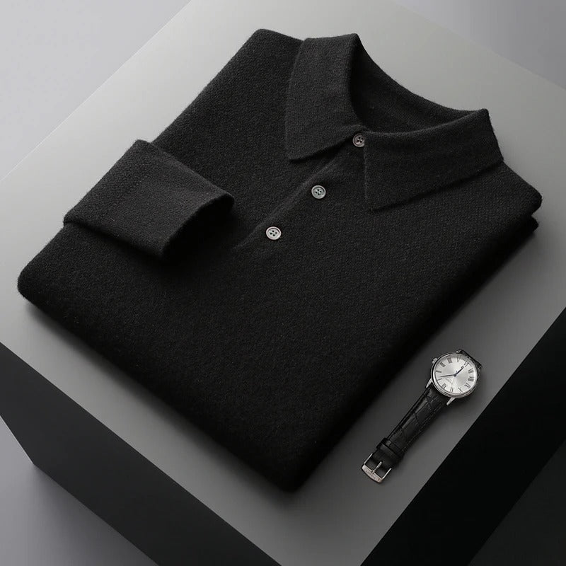 Glorivia™ | Cashmere Polo Business Sweater