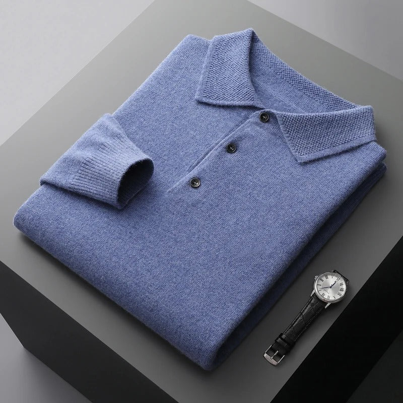 Glorivia™ | Cashmere Polo Business Sweater