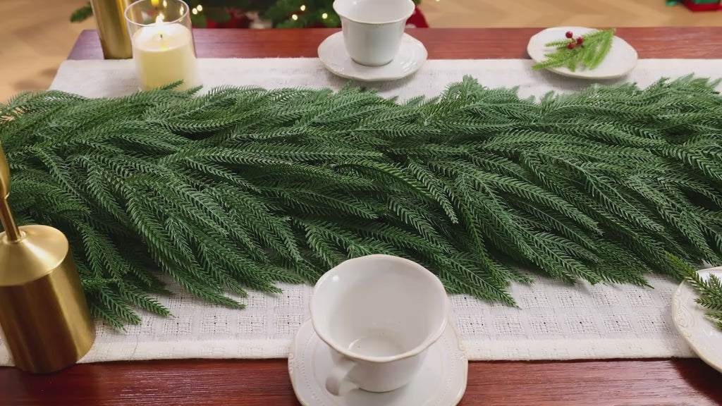 6/9/12 ft Artificial Christmas Garland, Real Touch Norfolk Pine Garland